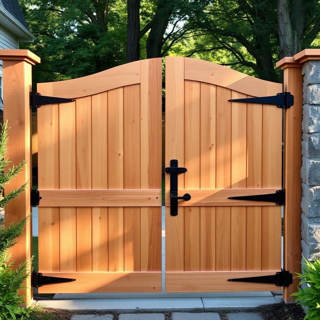 Custom Cedar Gate project in Tomball